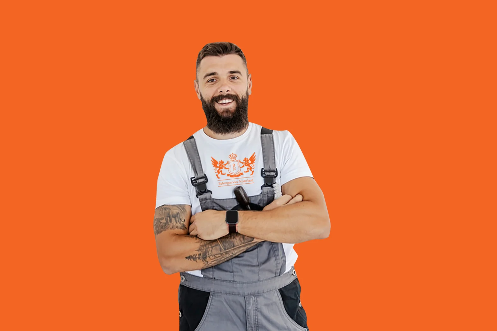 Dit is Jan onze vliesbehanger in Breda die bekend staat om zijn strakke werk.